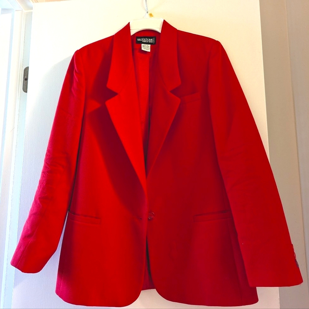 Red Wool Blazer by Nordstrom POV
